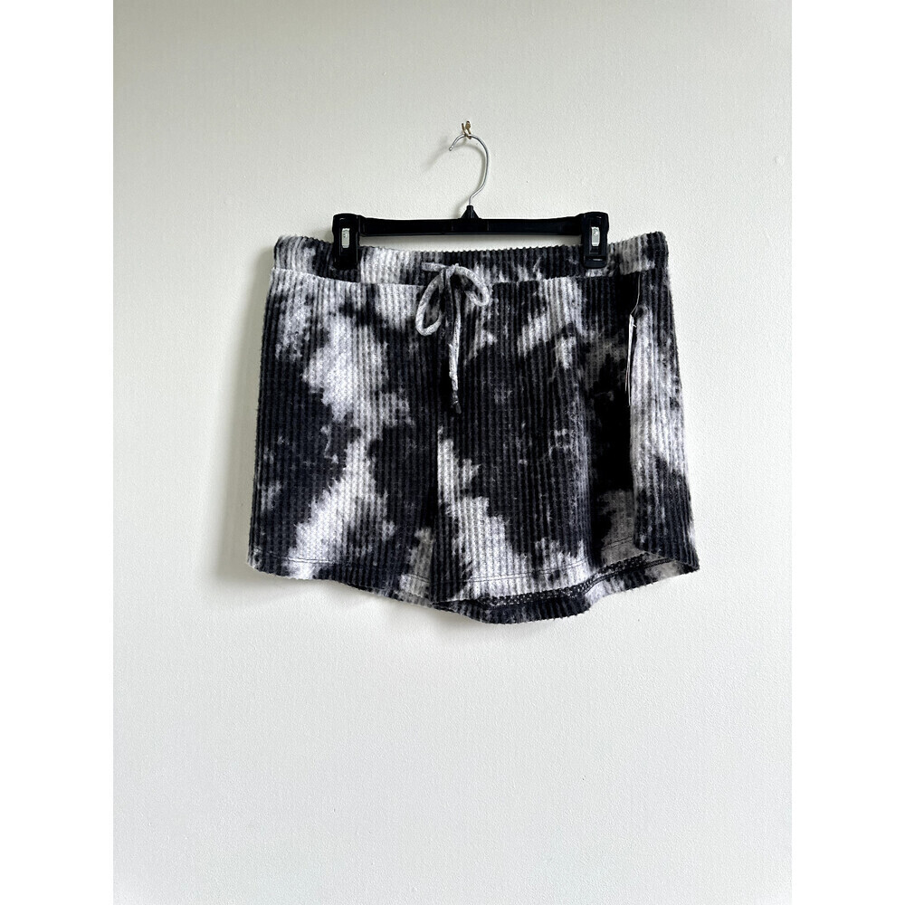 Abound Shorts Black Tie Dye Waffle Knit Lightweight Loungewear Shorts Women's XL